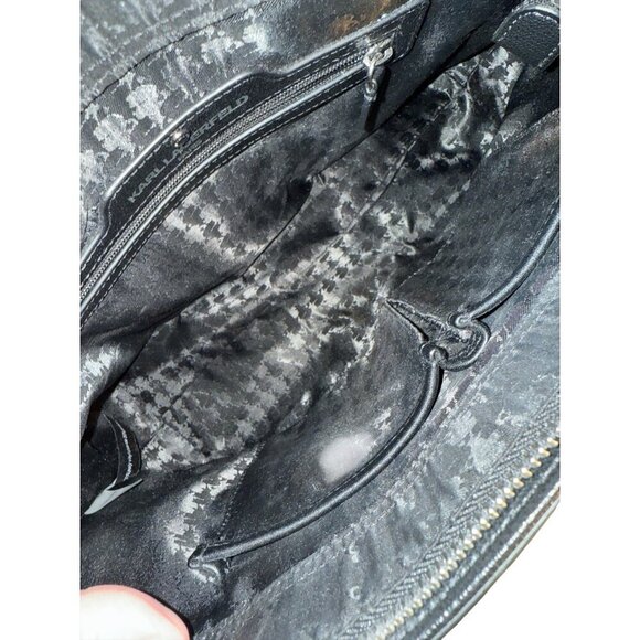 Karl Langerfeld Paris Maybelle Leather Monogram Tote Multicolor MSRP $228 EUC - Picture 6 of 9